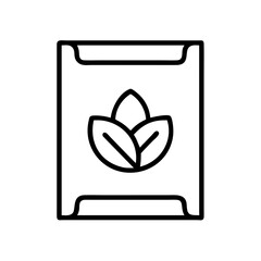 Seed packet vector icon for agriculture and gardening related designs and projects in outline style design