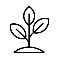 Planting and growing seedling vector icon illustration for agriculture and gardening design needs