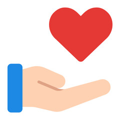Hand heart icon