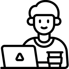 freelance working icon