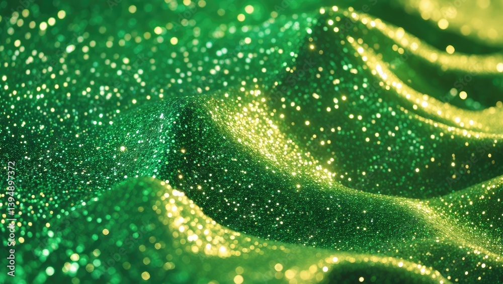 Aufkleber abstract background with green glitter texture