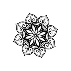 mandala abstract floral design