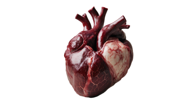 Detailed view of a human heart