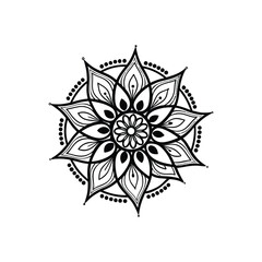 mandala abstract floral design