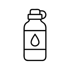 Water bottle vector icon illustration for hydration and fitness activities simple design for graphic resources