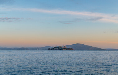 sunset over the sea in San Francisco