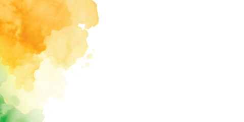 Obraz premium Orange, green, watercolor, background, tricolor, indian independence day, republic day, background