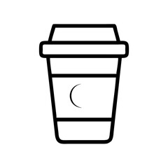 Coffee cup vector icon illustration for cafe and restaurant menu design and coffee shop logo template 