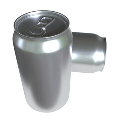The Aluminium  can for food or drink concept 3d Rendering..
