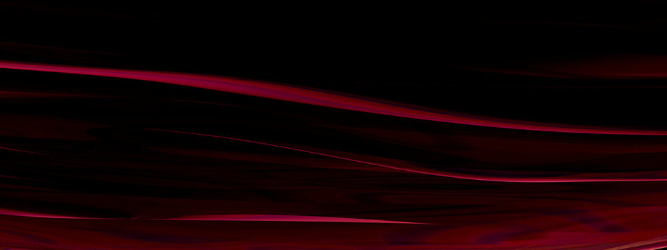 Abstract dark red and black flowing lines creating a smooth, wavy pattern. Blender 3D illustration