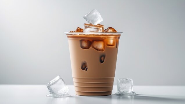 White background with Iced Mocha