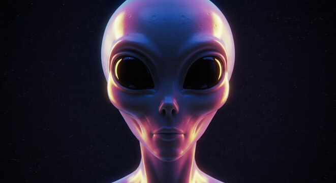  Alien Encounter: Staring into the Void with an Ethereal Grey Being - UFO, Extraterrestrial Life, and Space Exploration