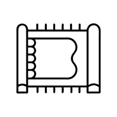 Find weaving loom machine vector icon for textile art and craft design and fiber art projects online now