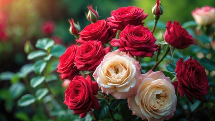 Obraz premium Roses in Full Bloom of Happiness