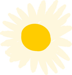 Hand-drawn scribble illustration of flower.