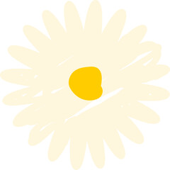 Hand-drawn scribble illustration of flower.