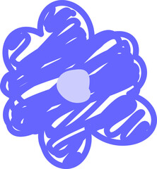 Fototapeta premium Hand-drawn scribble illustration of flower.