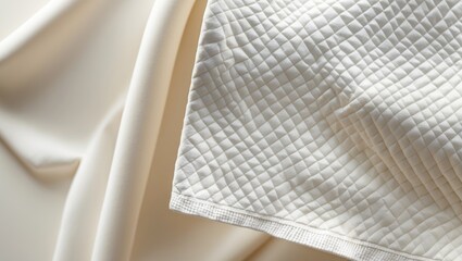 White paper napkin featuring a diamond pattern texture. Versatile background.