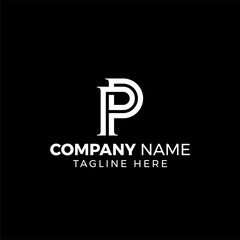 P Monogram Logo – Modern PP Letter Logo Design in Black and White