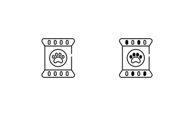 Pet Food icons set vector stock illustration