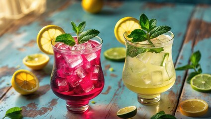 Fototapeta premium Fresh Organic Mint Soda