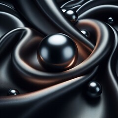 Dark Gray Background with Shiny Satin Fabric Premium elegance wi