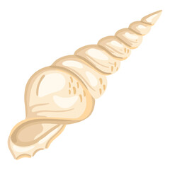 Sea Shell Illustration. Ocean Beach Nature Element. Vector.