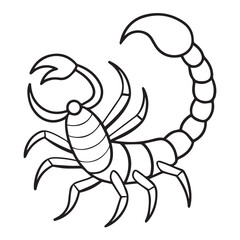 Obraz premium coloring page vector illustration of cartoon crab