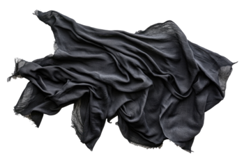 Draped dark fabric