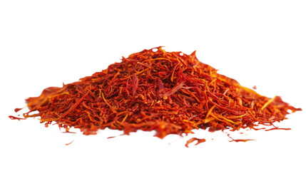 Naklejka premium Premium Saffron Threads Isolated on Clean White Background with High Detail