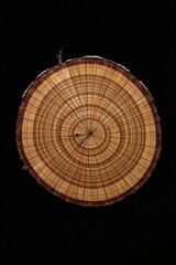 Intricate Wood Cross Section A Detailed Study of Annual Rings and Growth Patterns in a Tree Trunk
