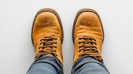 Light brown leather shoes for women, set against a white background, perfect for business, school, or seasonal sales, including concepts of shoe care and repair. Vertical composition