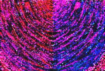 Mosaic, symmetrical, airy radial pattern. Abstract background. Copy space. Illustration.