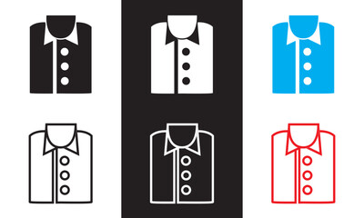 Clothes icon.  Vector illustration. isolated on white and black background. EPS 10