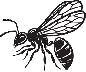 Carpenter Ant Vector | Black Ant Silhouette Clipart Illustration	