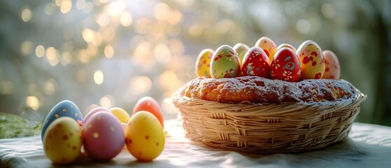 A vintage blue typewriter sits on an aged wooden desk, surrounded by writing tools, evoking a sense of creativity and nostalgia.
