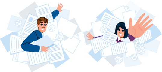 overload paper work stress vector