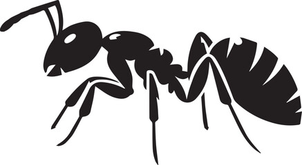 Carpenter Ant Vector | Black Ant Silhouette Clipart Illustration	