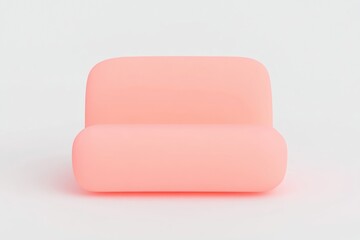 Minimalist, pastel-pink, modern, simple couch
