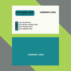 Modern business card design template.