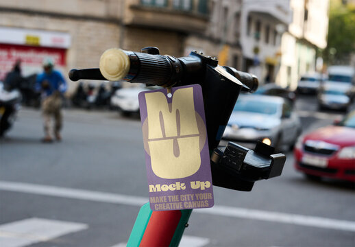 Scooter Mockup in Urban Setting