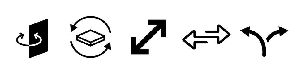 Fototapeta premium Vector Arrows - Double Sided. Icons isolated on white. Two Sides Symbol collection.