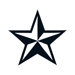 silver star isolated on white