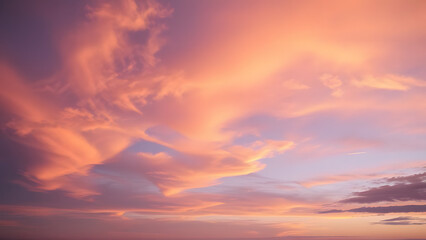 Fototapeta premium Dramatic red sunset sky with clouds painted the evening landscape in beautiful colors