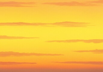 Fototapeta premium Golden Sunset Sky Softly Painted Clouds. AI Generated