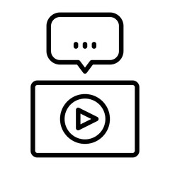 movie review outline icon. movie review black line illustration.