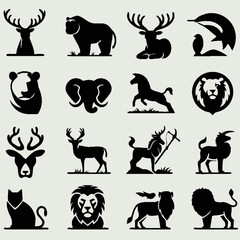 Naklejka premium 121.epsHigh-quality animal illustration in a creative vector style, featuring detailed shapes, clean lines, and bold colors. Perfect for wildlife branding, zoo posters, educational materials, pet shop