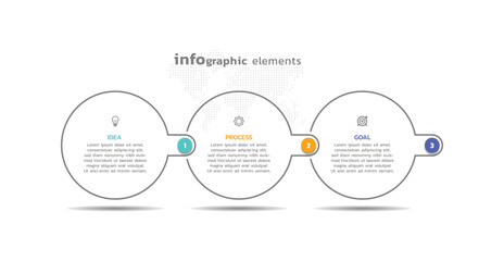 Obraz premium Infographic business template colorful background design
