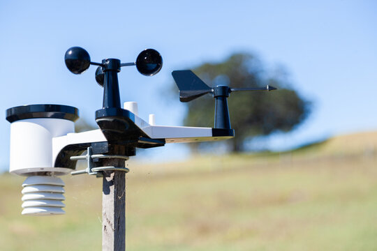Weather station weathervane on farm