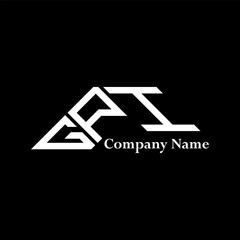 GPI logo design, GPI simple and modern logo. GPI luxurious alphabet design